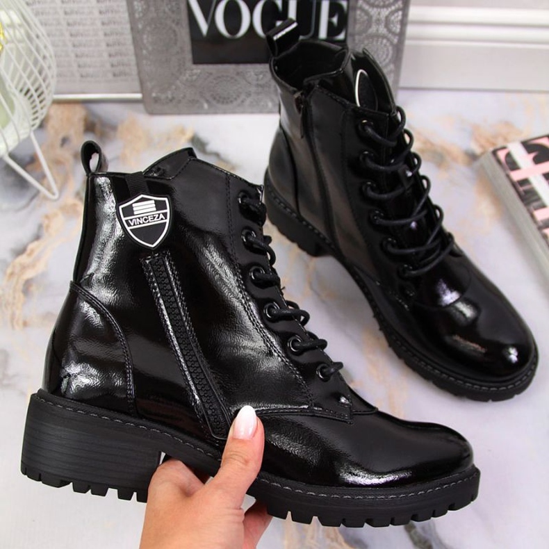 Botas isolantes Vinceza W JAN138A lacado preto 1