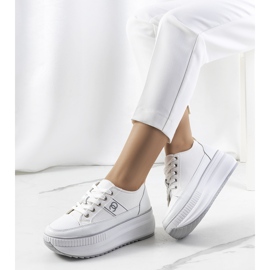 BM Tênis branco em uma sola alta Barsu 1