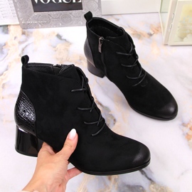 Botas femininas, isolantes em camurça eco preta Potocki preto 1