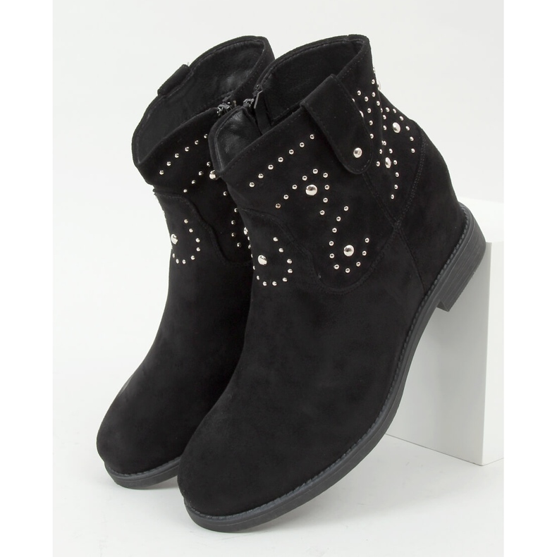 Botas em cunha escondida Odessa Black preto 1
