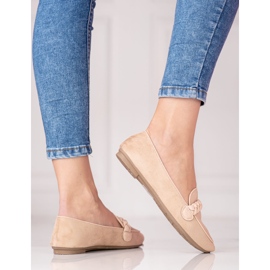 W. Potocki Mocassins de camurça de mulher Potocki bege 1 W. Potocki Mocassins de camurça de mulher Potocki bege 1