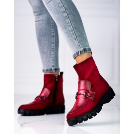 Botas de trabalho de mulher Red Vinceza vermelho 1