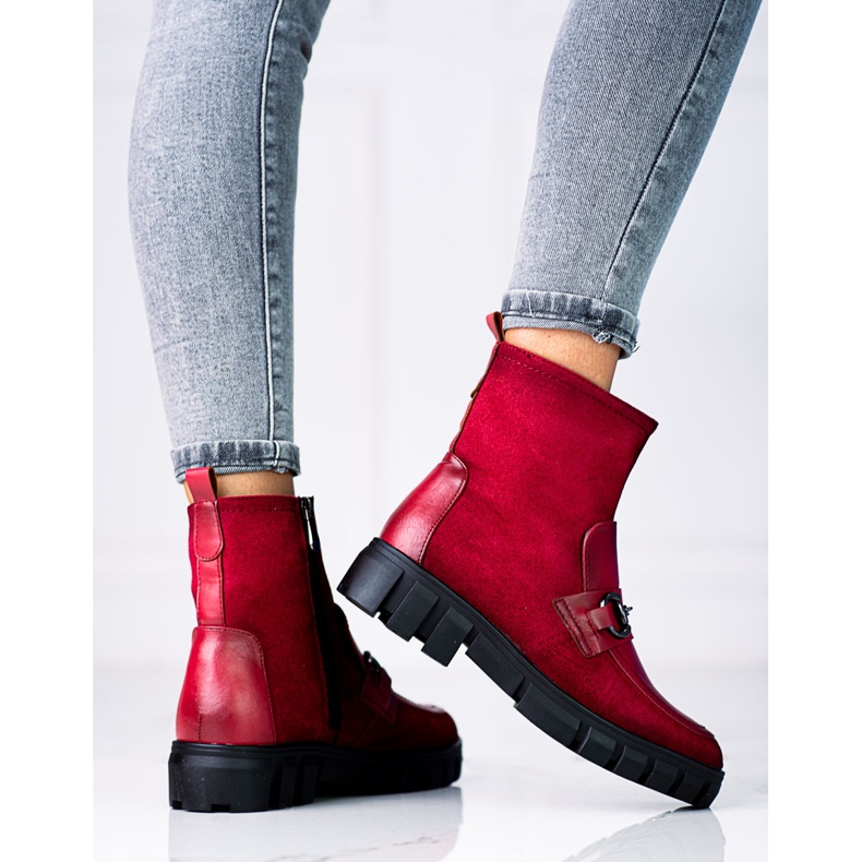 Botas de trabalho de mulher Red Vinceza vermelho 2