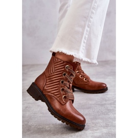 PG1 Botas de couro acolchoadas com aquecimento marrom Torino 1