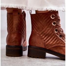 PG1 Botas de couro acolchoadas com aquecimento marrom Torino 2