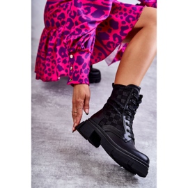 Botas femininas altas, amarração preta Verlon preto 2