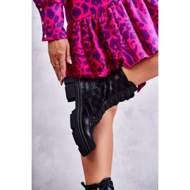 Botas femininas altas, amarração preta Verlon preto 1