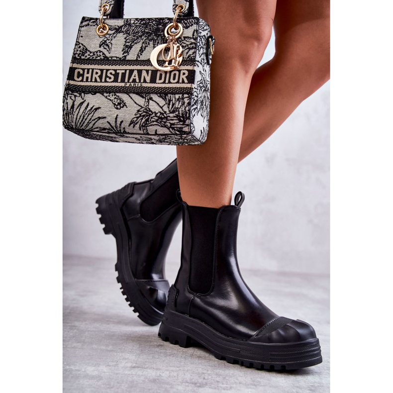 PG1 Botas Bassti pretas clássicas de trabalho alto preto 1