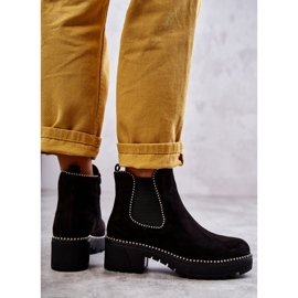 PG1 Botas Afaries de mulher pretas com tachas preto 2