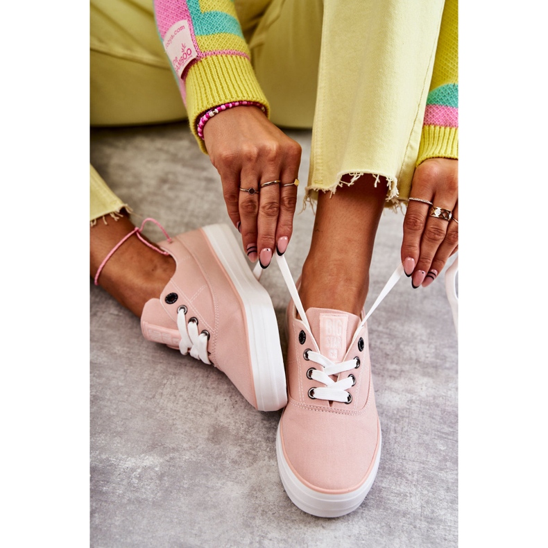 Tênis de pano feminino Big Star KK274020 Nude rosa 1