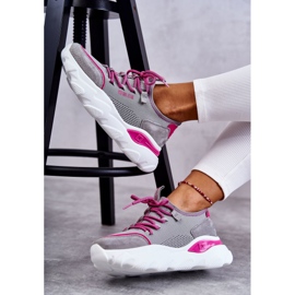 Tênis feminino Memory Foam System Big Star KK274030 Cinza rosa 1