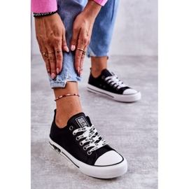 Tênis feminino de couro Big Star KK274096 preto 2