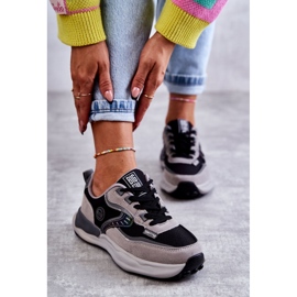 Tênis esportivo feminino Big Star KK274100 Preto-Cinza 2