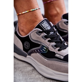 Tênis esportivo feminino Big Star KK274100 Preto-Cinza 1
