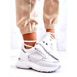 PG1 Tênis esportivo feminino brilhante em cunha, atividade branca branco 3