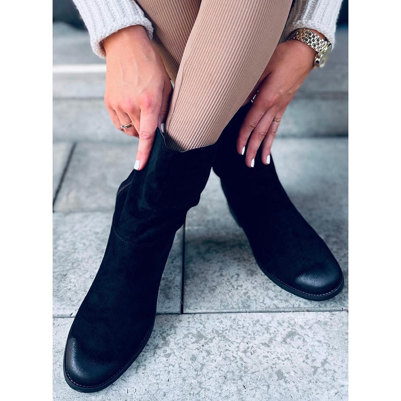 Botas em uma cunha escondida Bansi Black preto 2