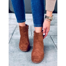 Chuteiras femininas Verbe Camel camurça castanho 2