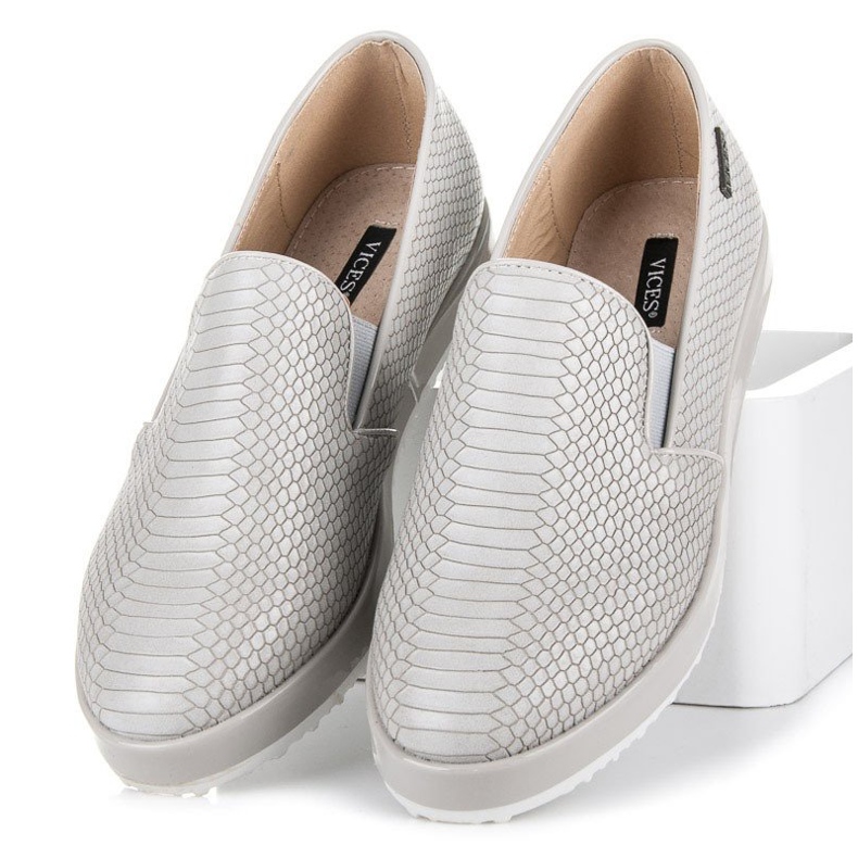 Vices Sapatos com motivos de animais cinza 1