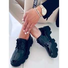 PA1 Mocassim Tekla Black Shing com cadarço preto 2