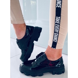 PA1 Mocassim Tekla Black Shing com cadarço preto 1