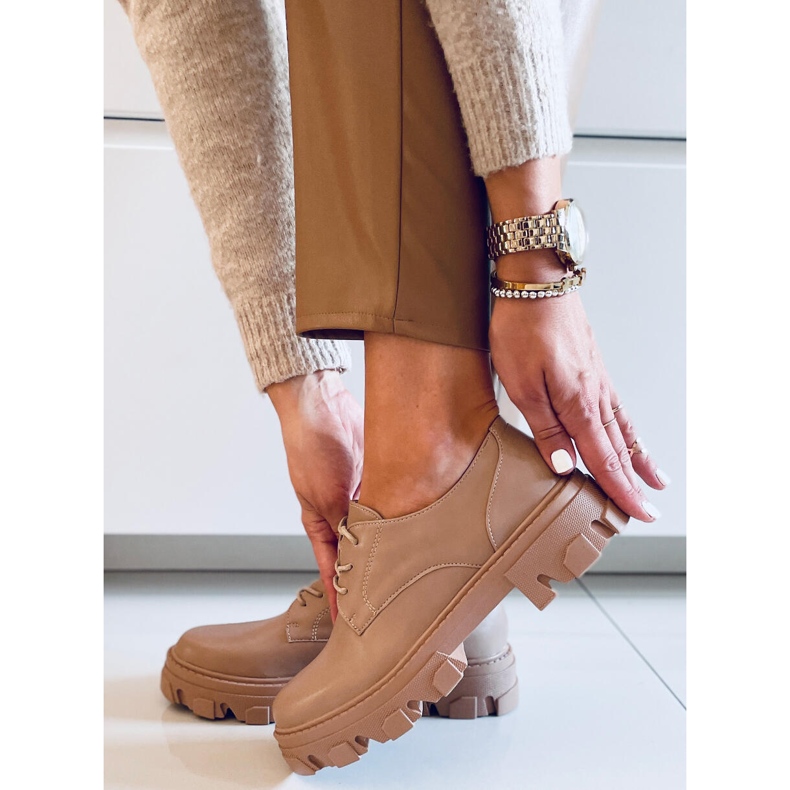 PA1 Mocassim com renda Tekla Khaki bege cáqui 2