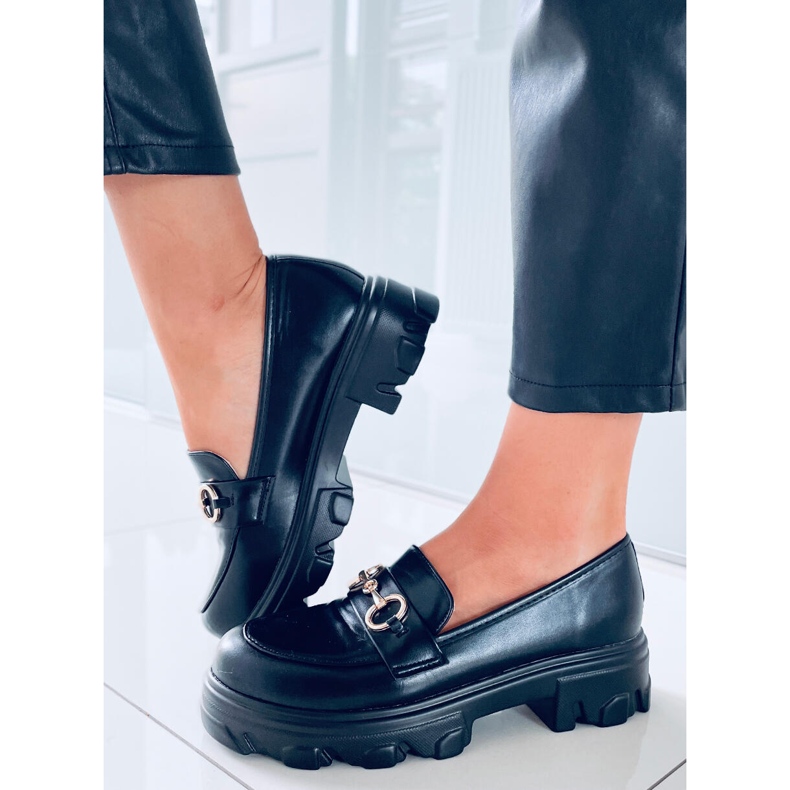 PA1 Mocassins de sola alta Eloise Black preto 2