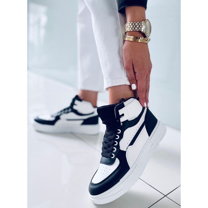 PA1 Myles Tênis cano alto preto branco 1