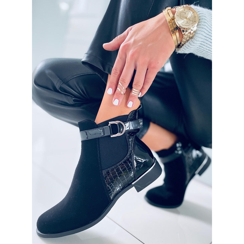 BM Bota Chelsea feminina Francine Black preto 1