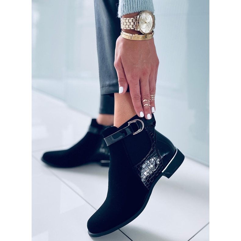 BM Bota Chelsea feminina Francine Black preto 2