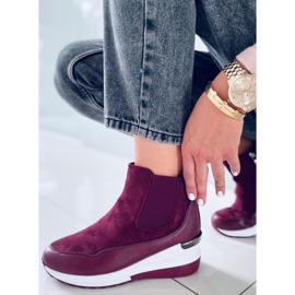 Botas de cunha Byers Burdeos vermelho multicolorido 1