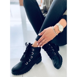 Nagini Bota preta com cadarço preto 1 Nagini Bota preta com cadarço preto 1