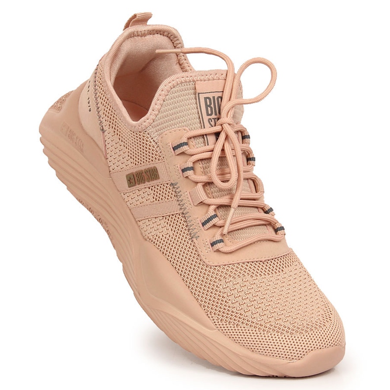 Tênis esportivo leve feminino Big Star KK274348 rosa 1