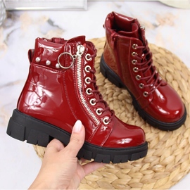Botas para menina, isolamento vermelho, Vinceza 1