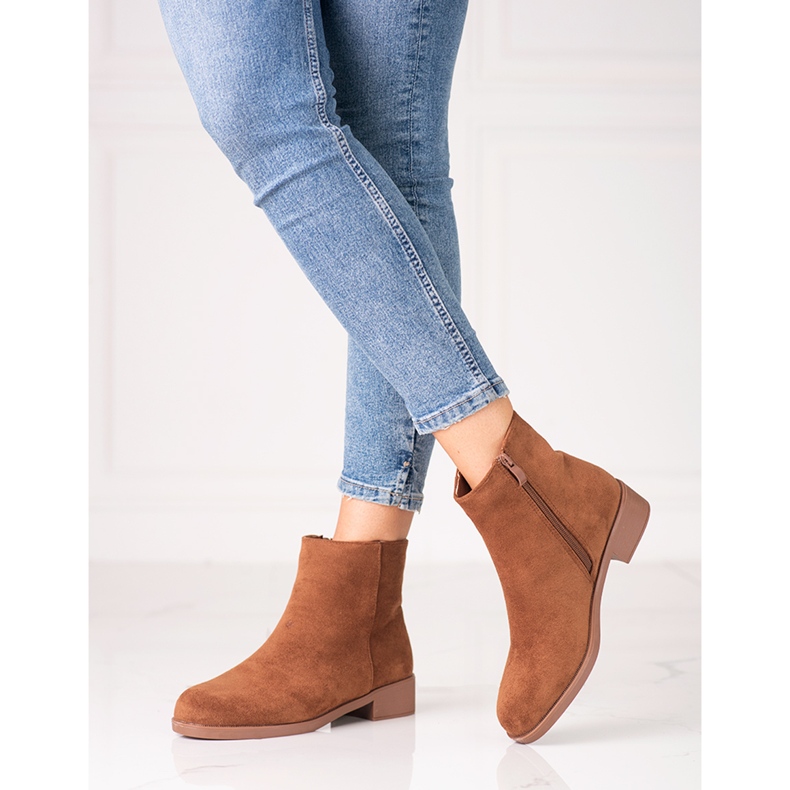 Shelovet botas baixas castanhas para mulher marrom 1