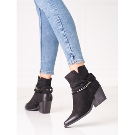 Botas de cowboy pretas Shelovet para mulher preto 1