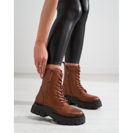 Malas de mulher Shelovet castanhas com fecho decorativo castanho 1