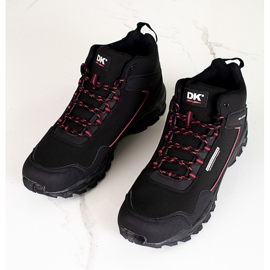 Sapatos de trekking altos para homens DK preto e vermelho 1