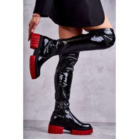 Botas femininas patenteadas pretas Callen preto 2