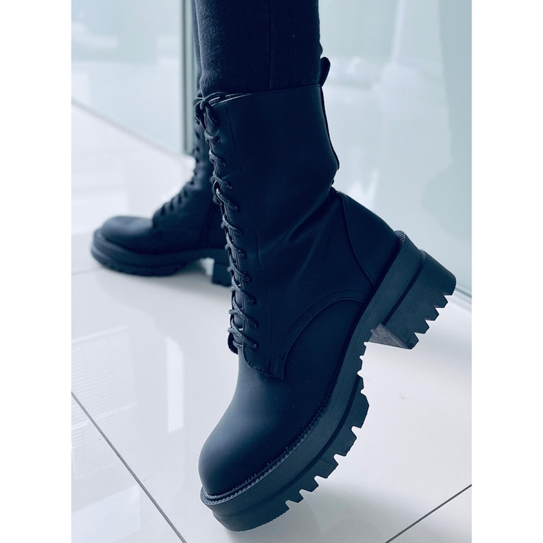 Botas com cadarço Jasper Black preto 1