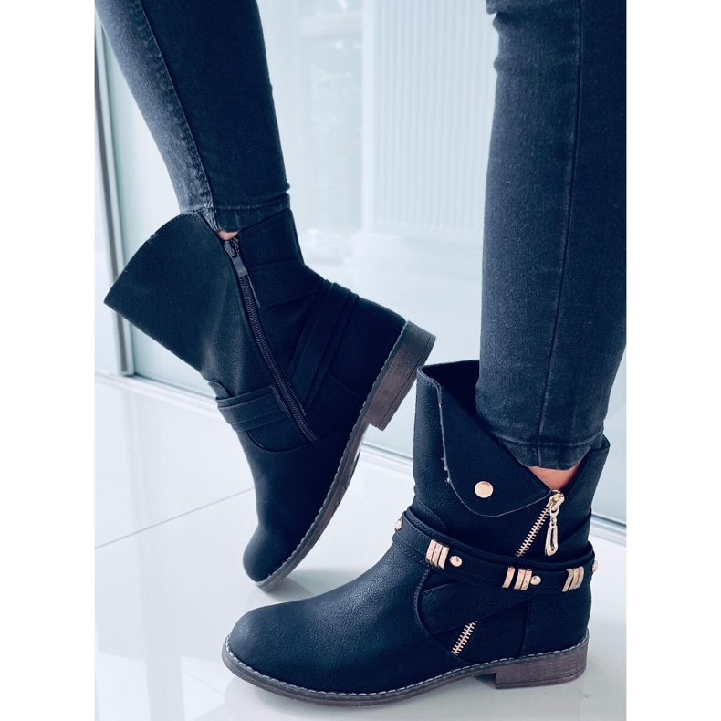 Botas femininas Yidu Black preto 1