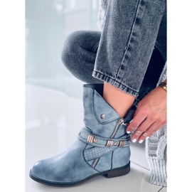 Botas femininas Yidu Blue azul 1