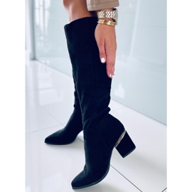 Bota de salto alto Heather Black preto 2