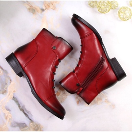 Botas femininas com decorações Jezzi vermelhas vermelho 1