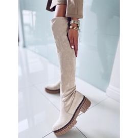 Botas femininas Alyssa bege 2