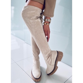 Botas femininas Alyssa bege 1