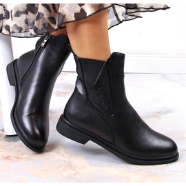 Vinceza Botas pretas pretas Filippo Jodhpur para mulher preto 1
