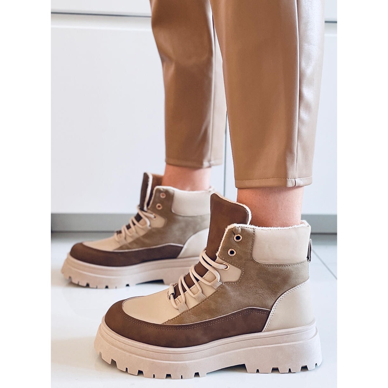 Botas com atacadores Magnu Khaki bege castanho cáqui 2 Botas com atacadores Magnu Khaki bege castanho cáqui 2