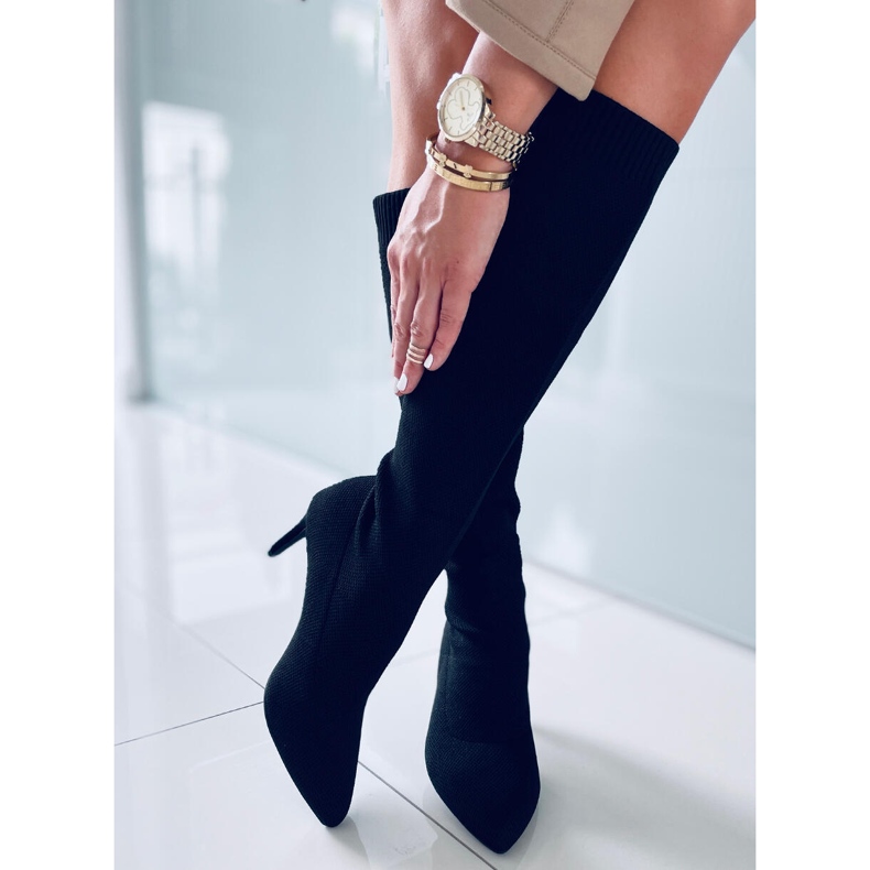 Botas de meia Rebecca Black preto 2