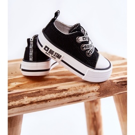 Tênis de pano infantil Big Star KK374049 Preto-Branco 2
