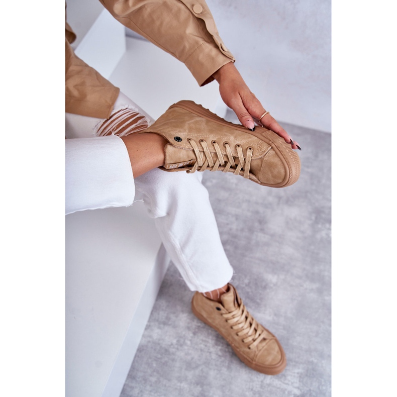 Tênis feminino Big Star High Warm Camel GG274072 bege 2